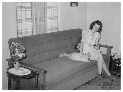 Woman in Living Room at Casa Grande Valley Farms 1940