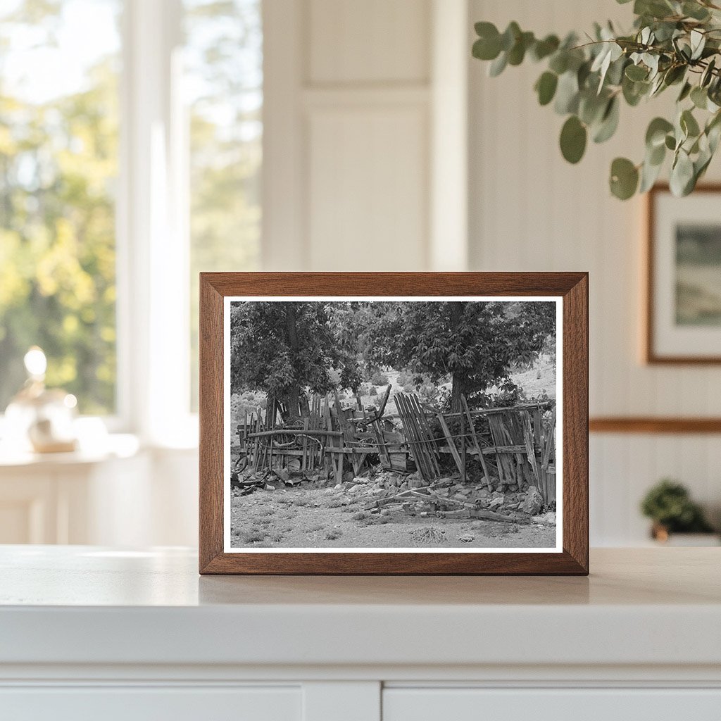 Wood and Auto Parts Fence in Georgetown New Mexico 1940