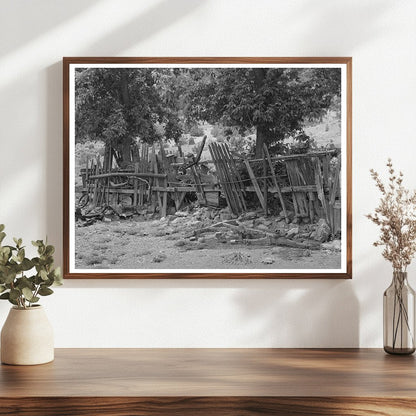 Wood and Auto Parts Fence in Georgetown New Mexico 1940