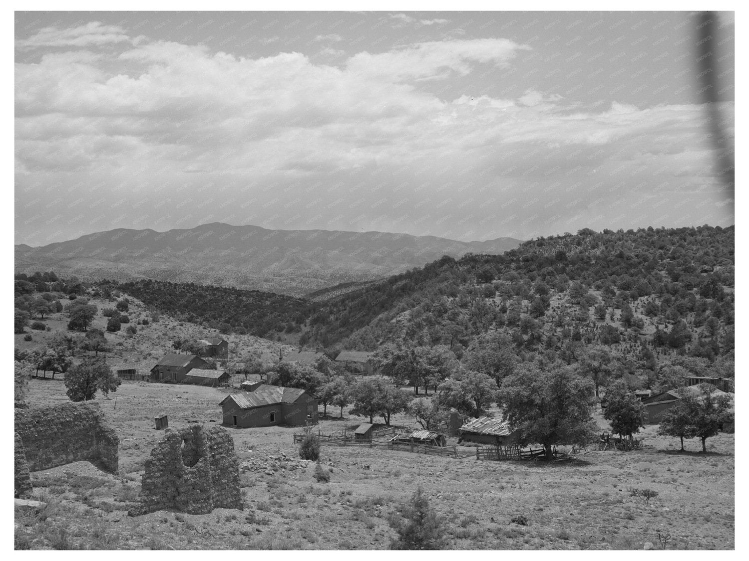 Georgetown New Mexico Ghost Town May 1940 Vintage Image