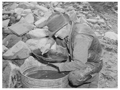 Eugene Davis Panning for Gold Pinos Altos New Mexico 1940