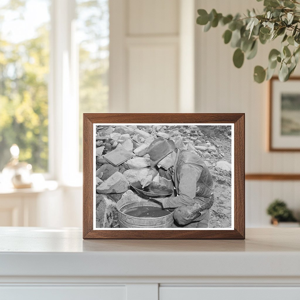 Eugene Davis Panning for Gold Pinos Altos New Mexico 1940