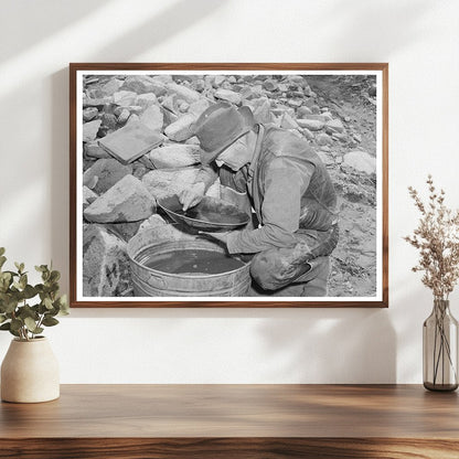 Eugene Davis Panning for Gold Pinos Altos New Mexico 1940