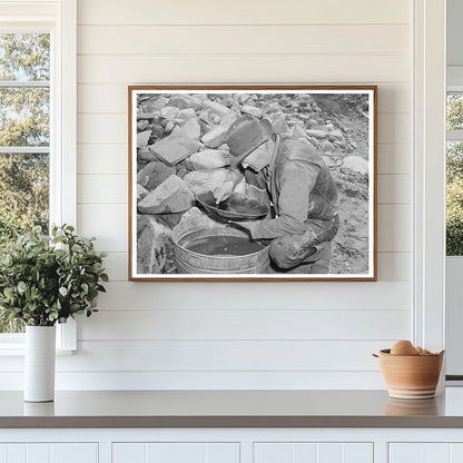 Eugene Davis Panning for Gold Pinos Altos New Mexico 1940