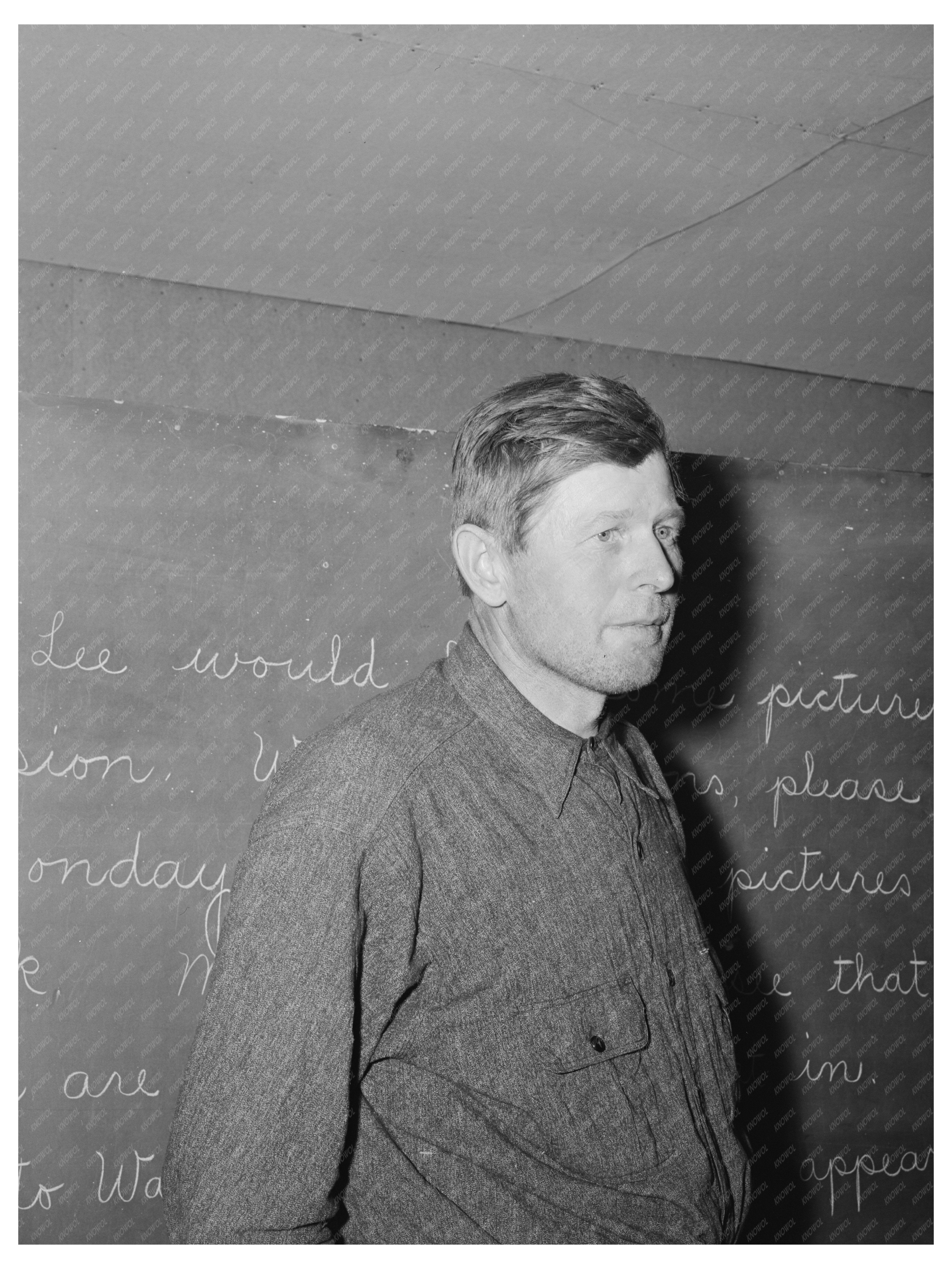 Farmer Speaks at Farm Bureau Meeting Pie Town NM 1940