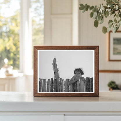 Josie Caudill at Farm Fence Pie Town New Mexico 1940