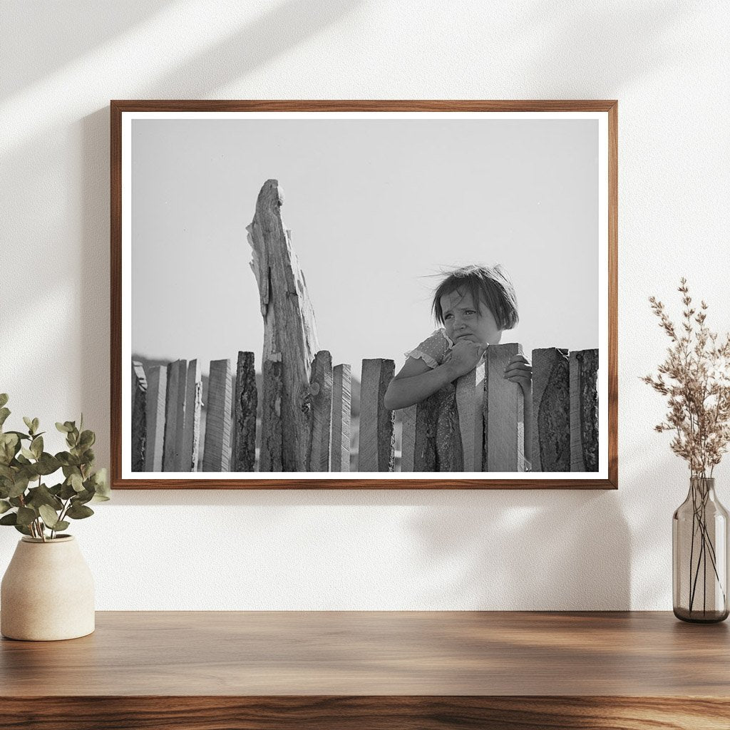 Josie Caudill at Farm Fence Pie Town New Mexico 1940