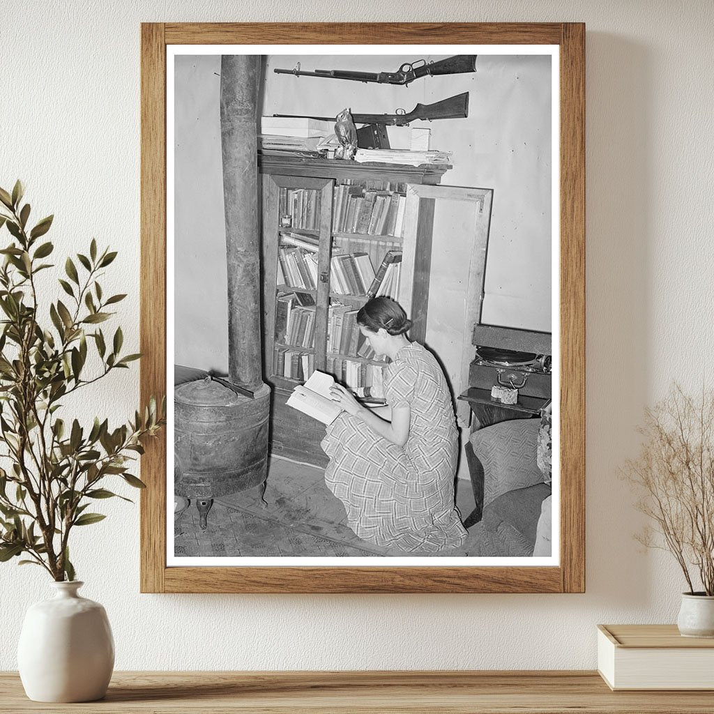 Wife of Farmer in Log Home Pie Town New Mexico 1940