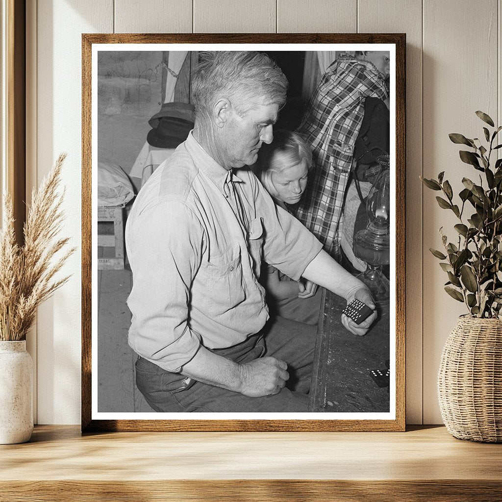 Mr. Besson Playing Forty-two in Pie Town New Mexico 1940