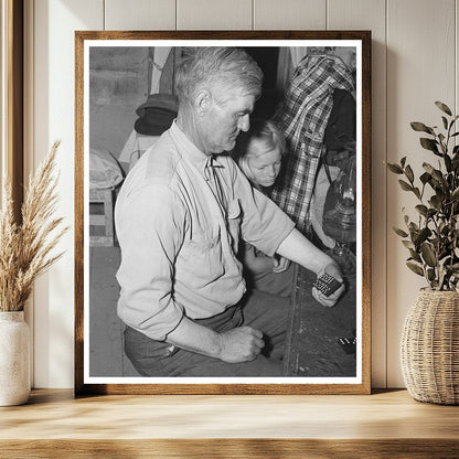 Mr. Besson Playing Forty-two in Pie Town New Mexico 1940