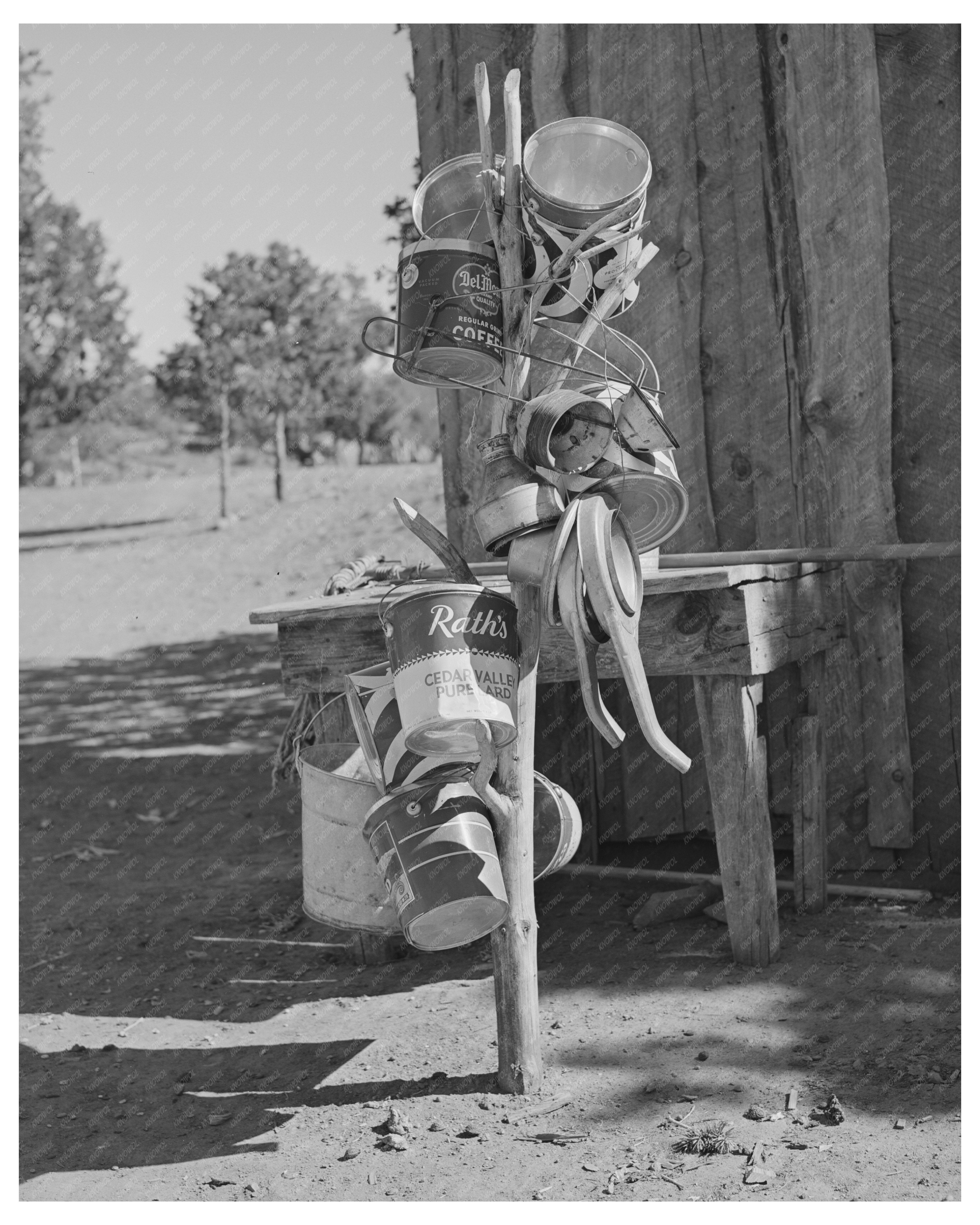 Milk Buckets in Pie Town New Mexico June 1940