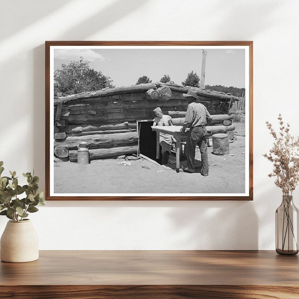 Mr. and Mrs. Faro Caudill Moving Table in Pie Town 1940
