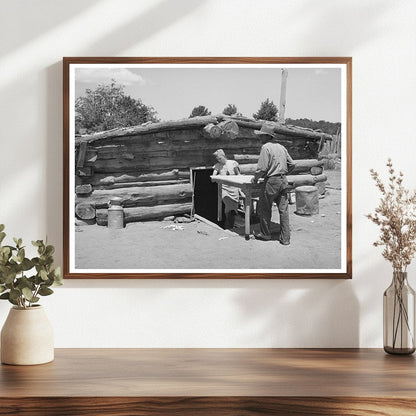 Mr. and Mrs. Faro Caudill Moving Table in Pie Town 1940