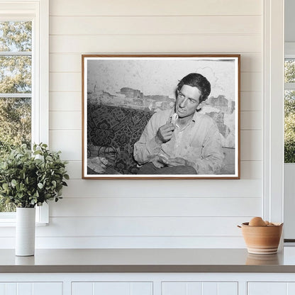 Faro Caudill Rolling a Cigarette Pie Town New Mexico 1940