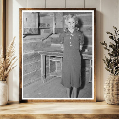 Girl at Podium in Pie Town Literary Society Meeting 1940