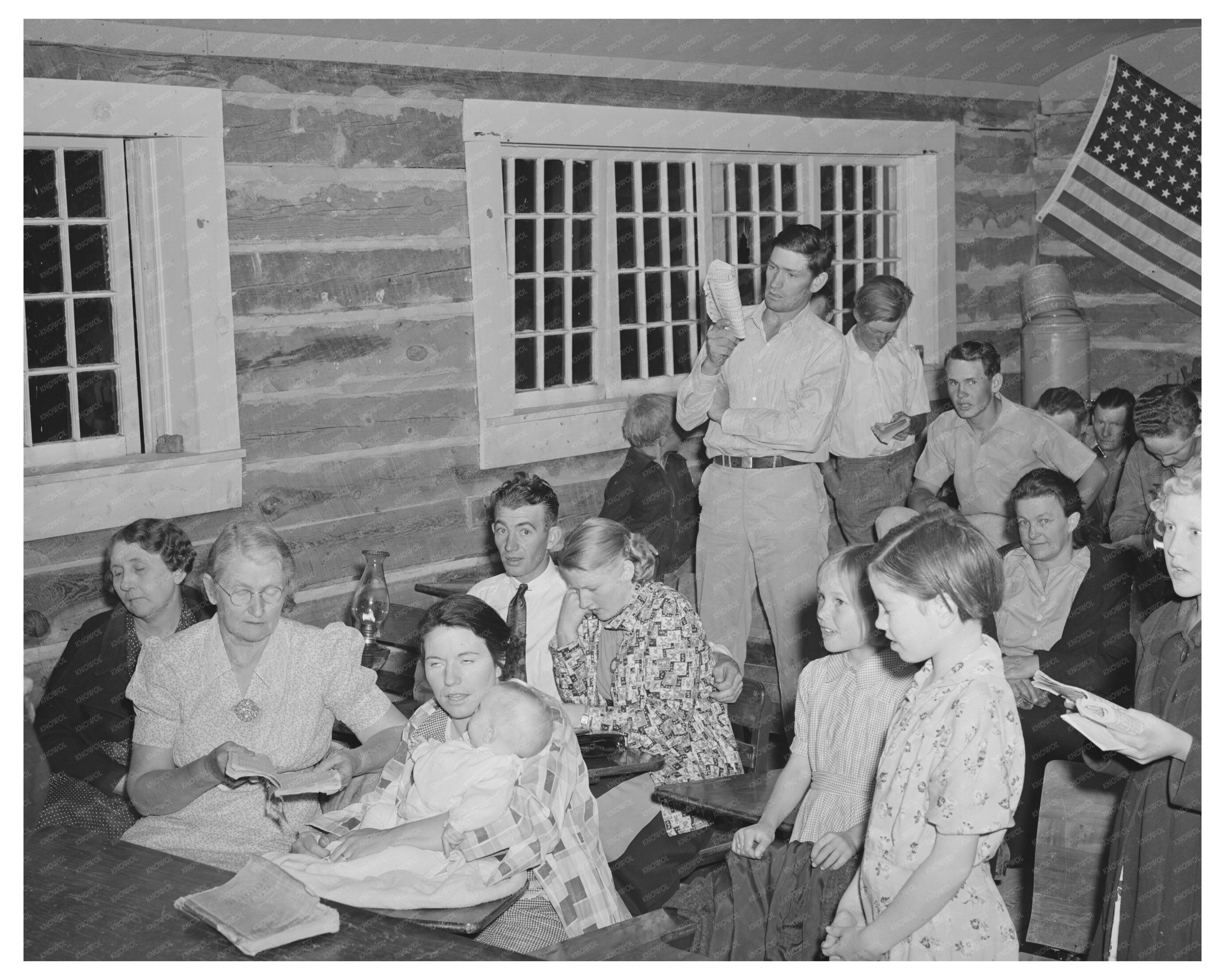 1940 Pie Town New Mexico Farmers Literary Society Meeting