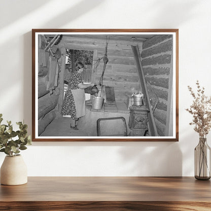 Mrs. Bill Stagg Drawing Water from Well Pie Town New Mexico 1940