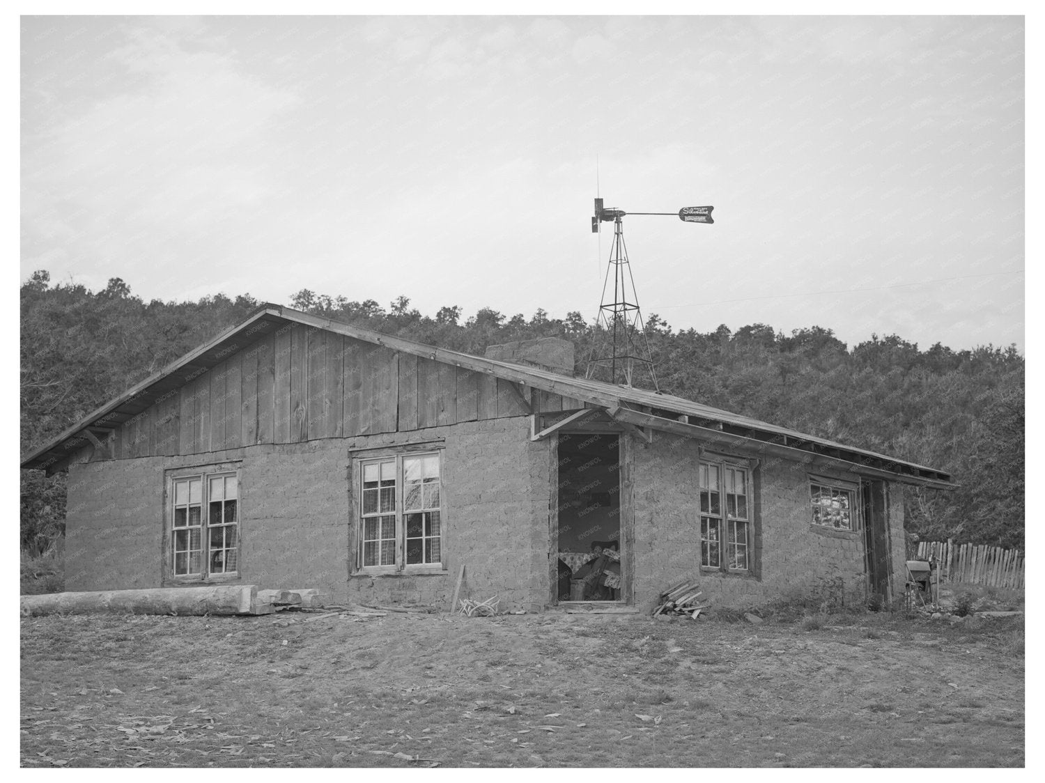 New Adobe House in Pie Town New Mexico 1940
