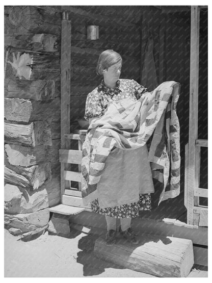 Tobacco Sack Quilt Exhibit in Pie Town New Mexico 1940