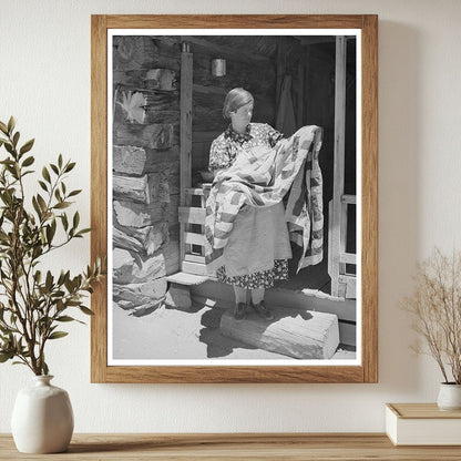 Tobacco Sack Quilt Exhibit in Pie Town New Mexico 1940