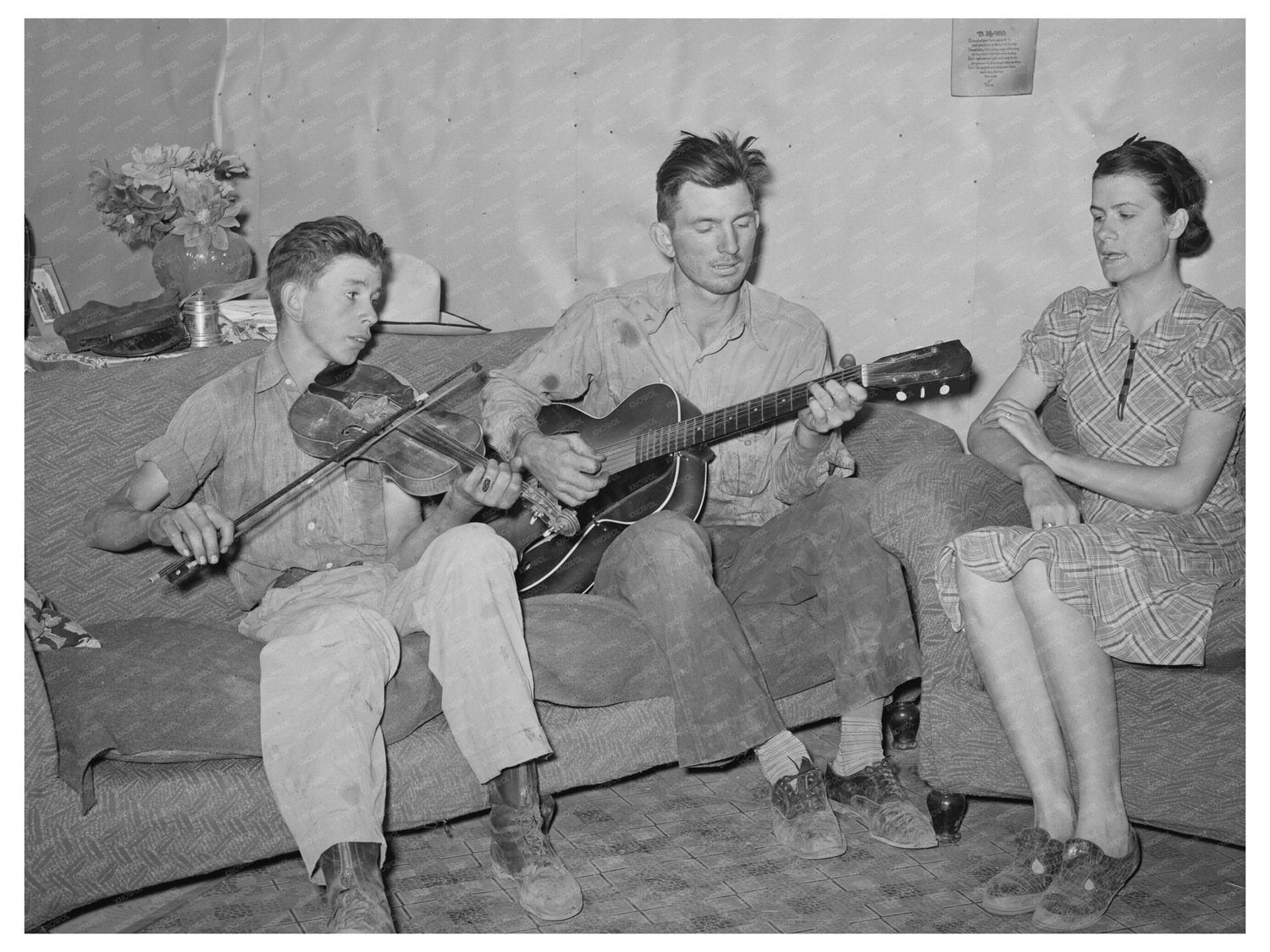 1940 Vintage Photograph of Farmers in Pie Town New Mexico