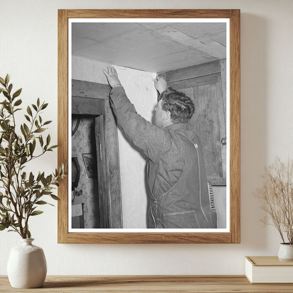 George Hutton Jr. Papering Kitchen Pie Town New Mexico 1940