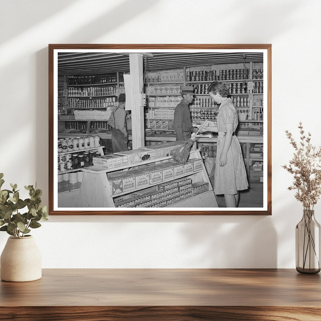 Clerk Dusting Merchandise in Pie Town New Mexico 1940
