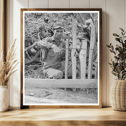 Jack Whinery Fencing in Pie Town New Mexico 1940
