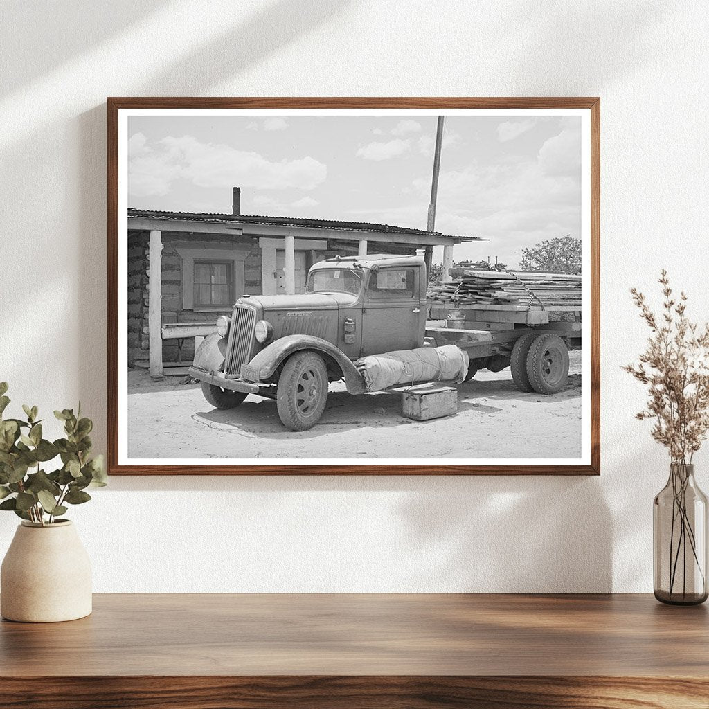 1940 Truck Transporting Lumber Near Pie Town New Mexico