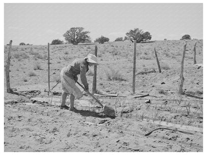 Mrs. George Hutton Irrigating Garden Pie Town New Mexico 1940