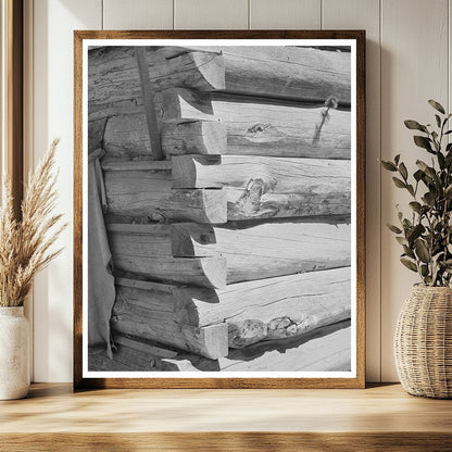 Log House Corner Construction Pie Town New Mexico 1940