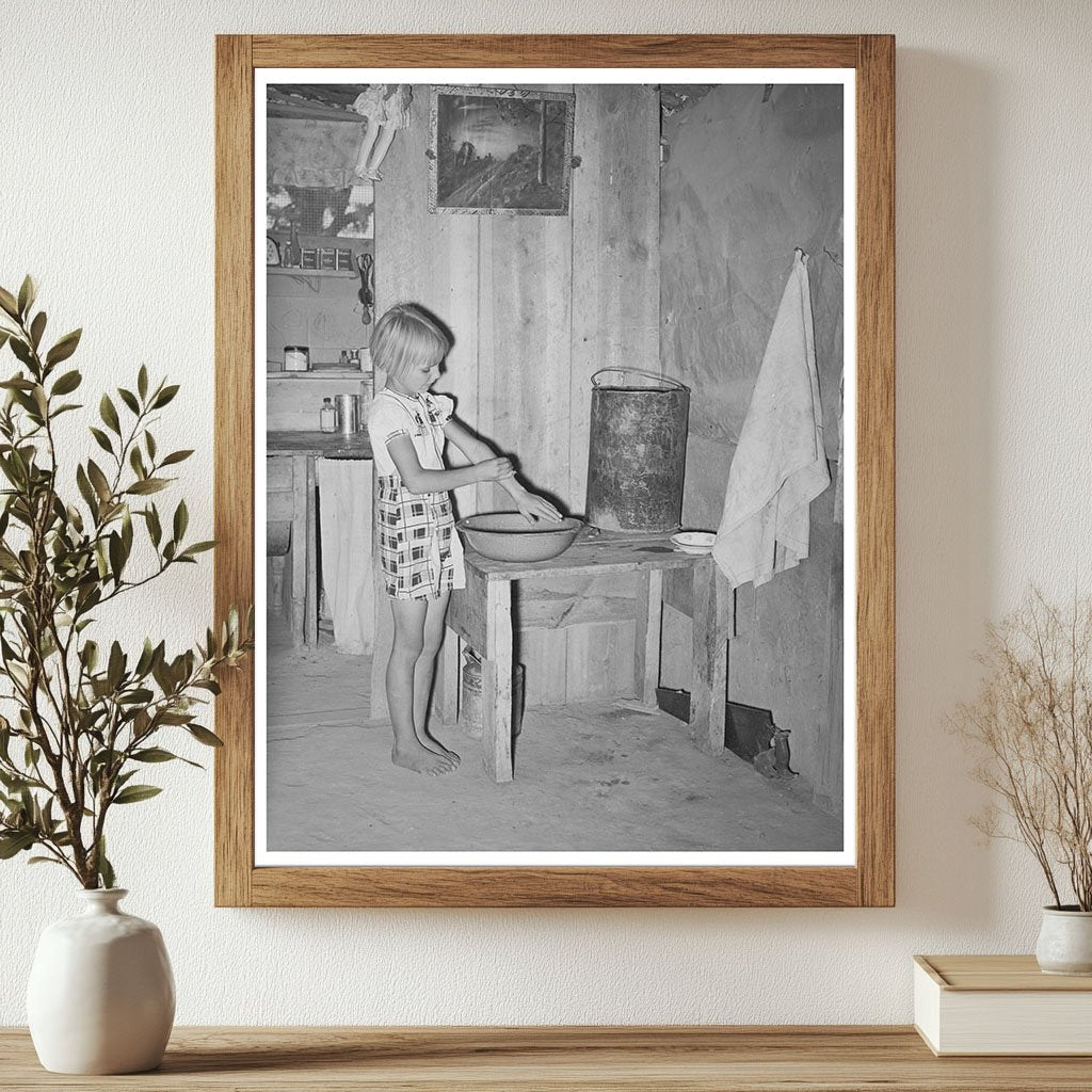 Daughter Washing Hands Before Dinner Pie Town New Mexico 1940