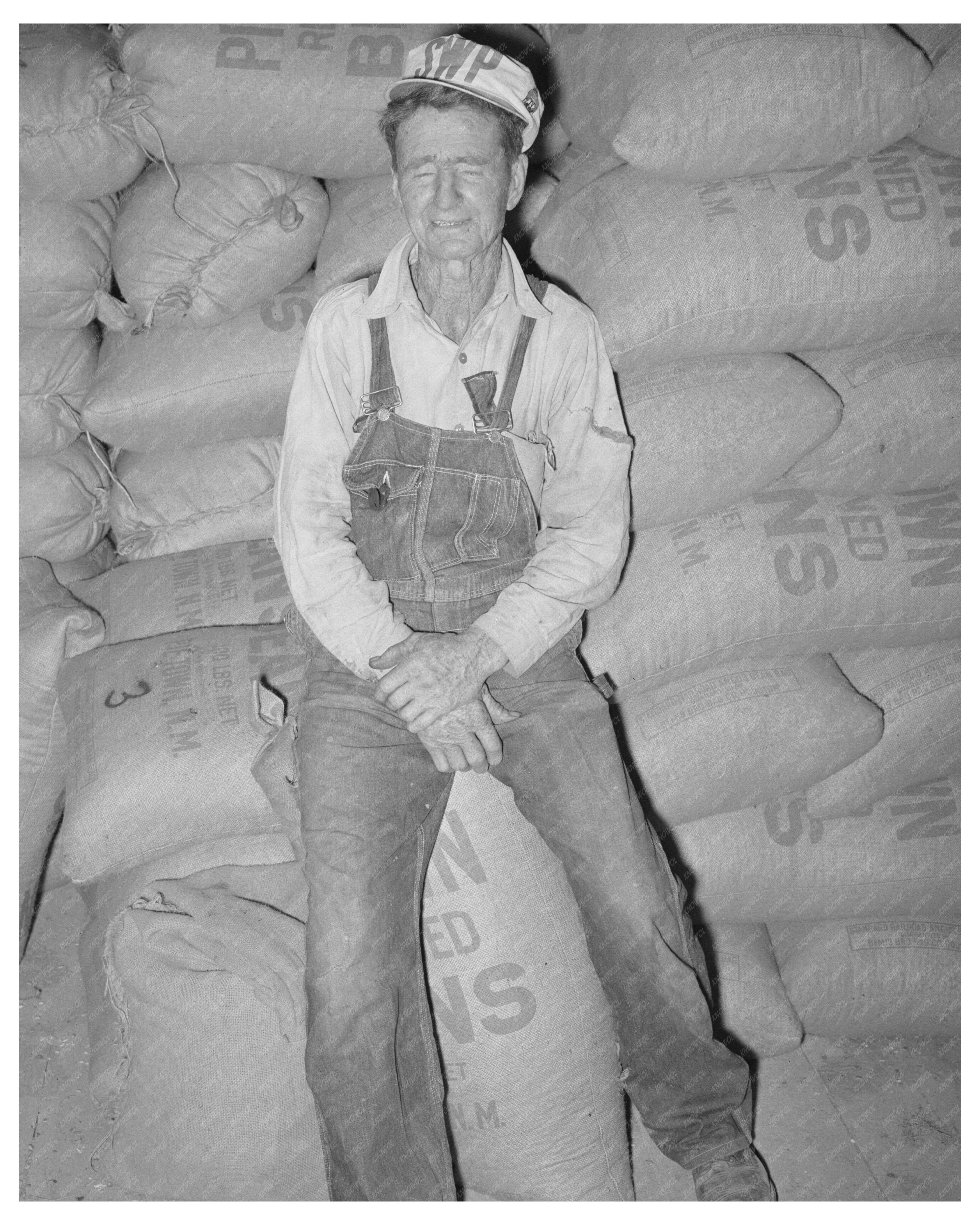 Mr. Craig with Pinto Beans in Pie Town New Mexico 1940