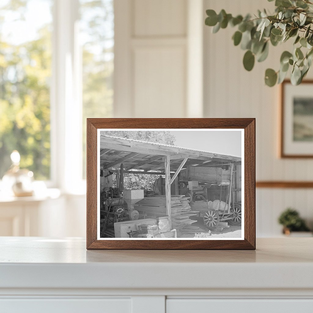 Vintage Farm Toolshed and Bean Thresher Pie Town 1940