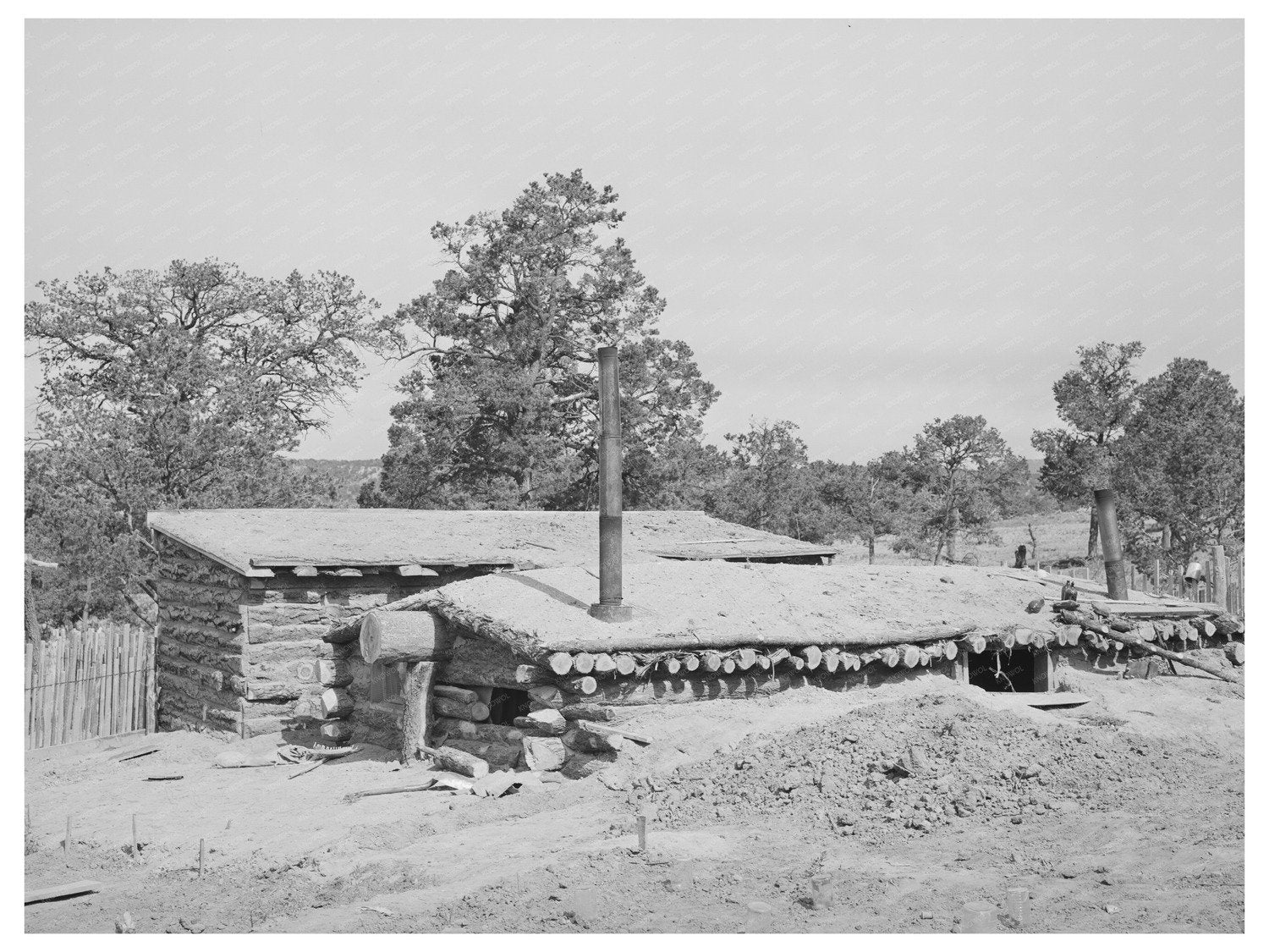Dugout Home of Jack Whinery in Pie Town New Mexico 1940