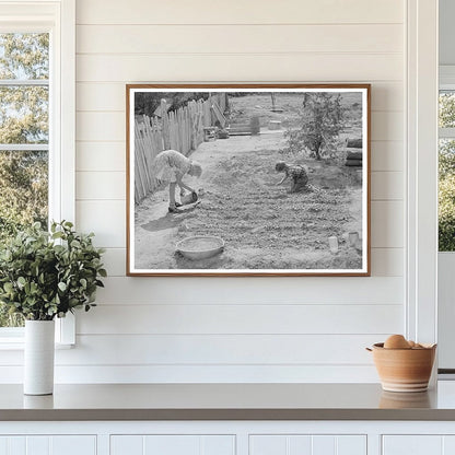 Whinery Children Planting Flowers in Pie Town 1940