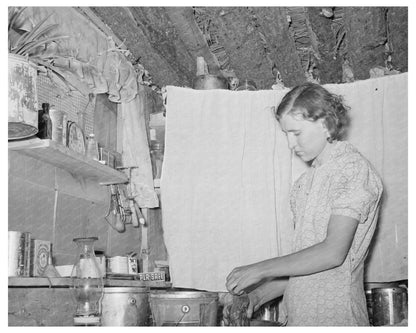 Mrs. Jack Whinery Cooking in Pie Town New Mexico 1940