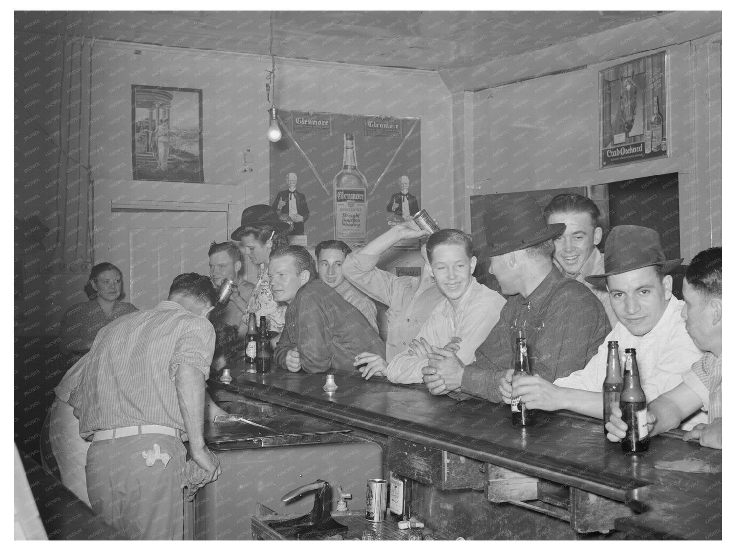 1940 Vintage Barroom Scene in Mogollon New Mexico