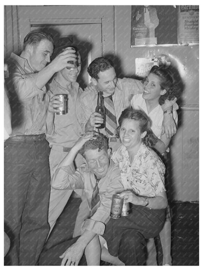 Men Socializing at a Bar in Mogollon New Mexico 1940