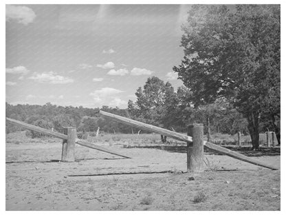 Homemade Seesaw at Country School Pie Town New Mexico 1940