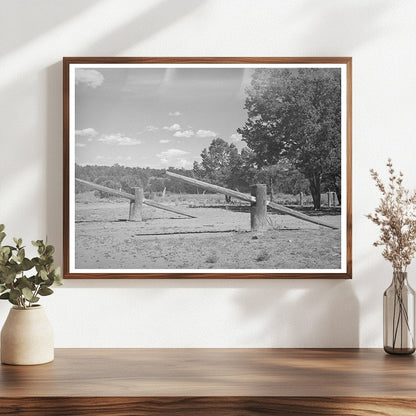 Homemade Seesaw at Country School Pie Town New Mexico 1940