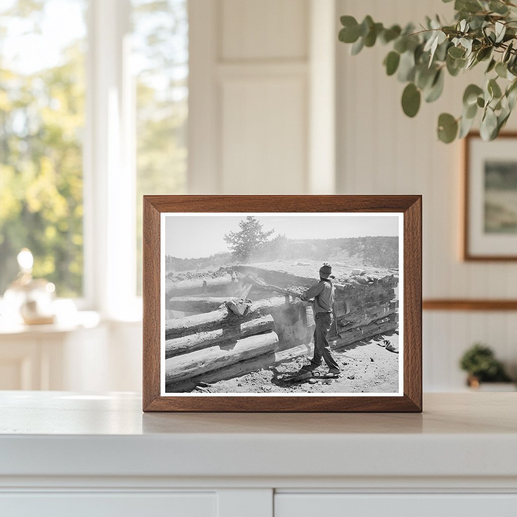 Faro Caudill Dismantling Dugout Pie Town New Mexico 1940