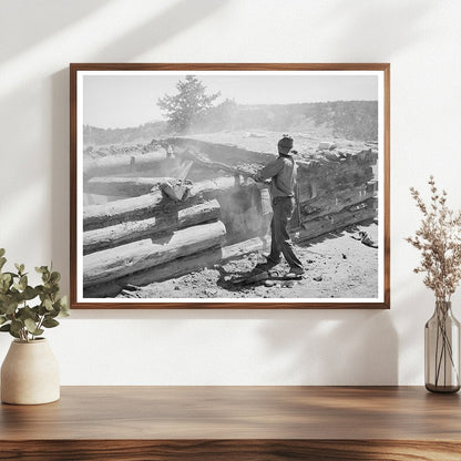 Faro Caudill Dismantling Dugout Pie Town New Mexico 1940