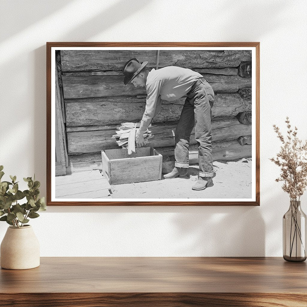 Farmer Collects Wood for Cook Stove in Pie Town 1940