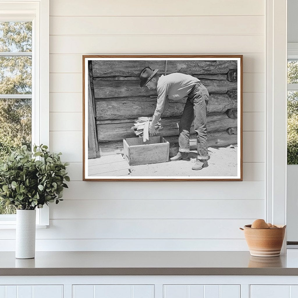 Farmer Collects Wood for Cook Stove in Pie Town 1940