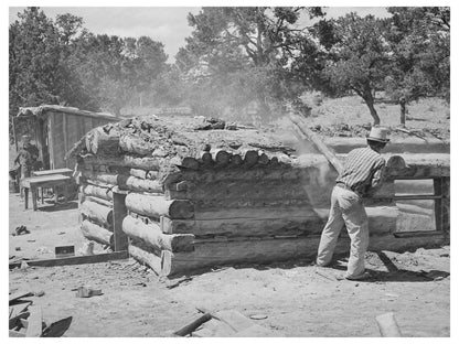 1940 Faro Caudill Dismantling Dugout in Pie Town NM