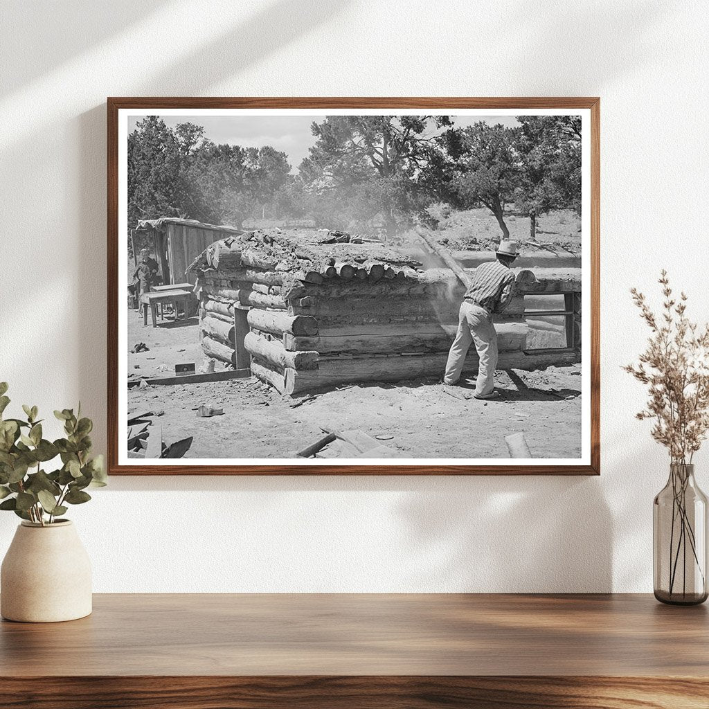 1940 Faro Caudill Dismantling Dugout in Pie Town NM