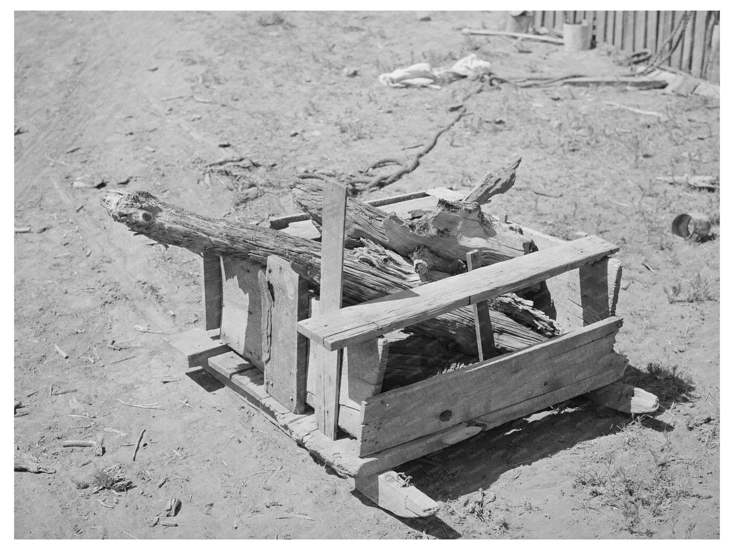 1940 Wood Hauling Sled on Pie Town Farm New Mexico