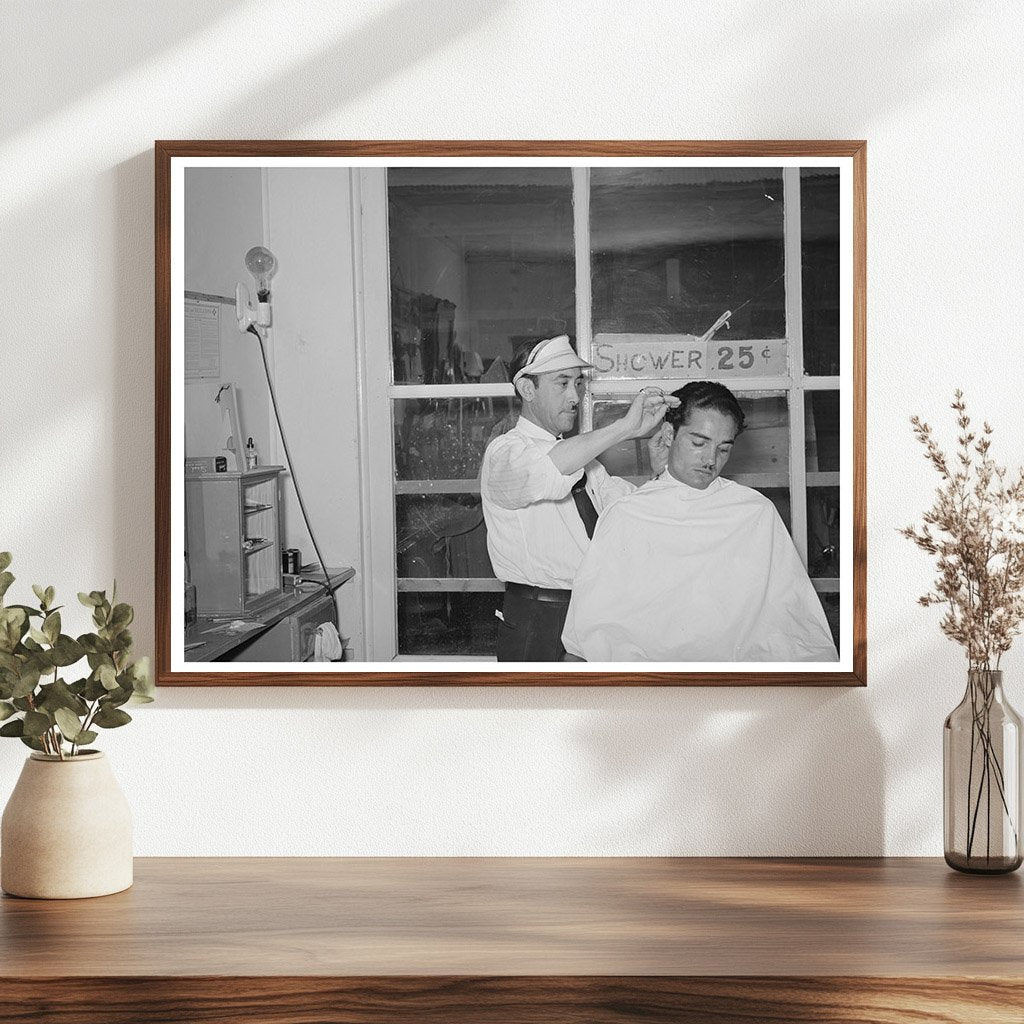1940 Barbershop Scene Mogollon New Mexico Photo