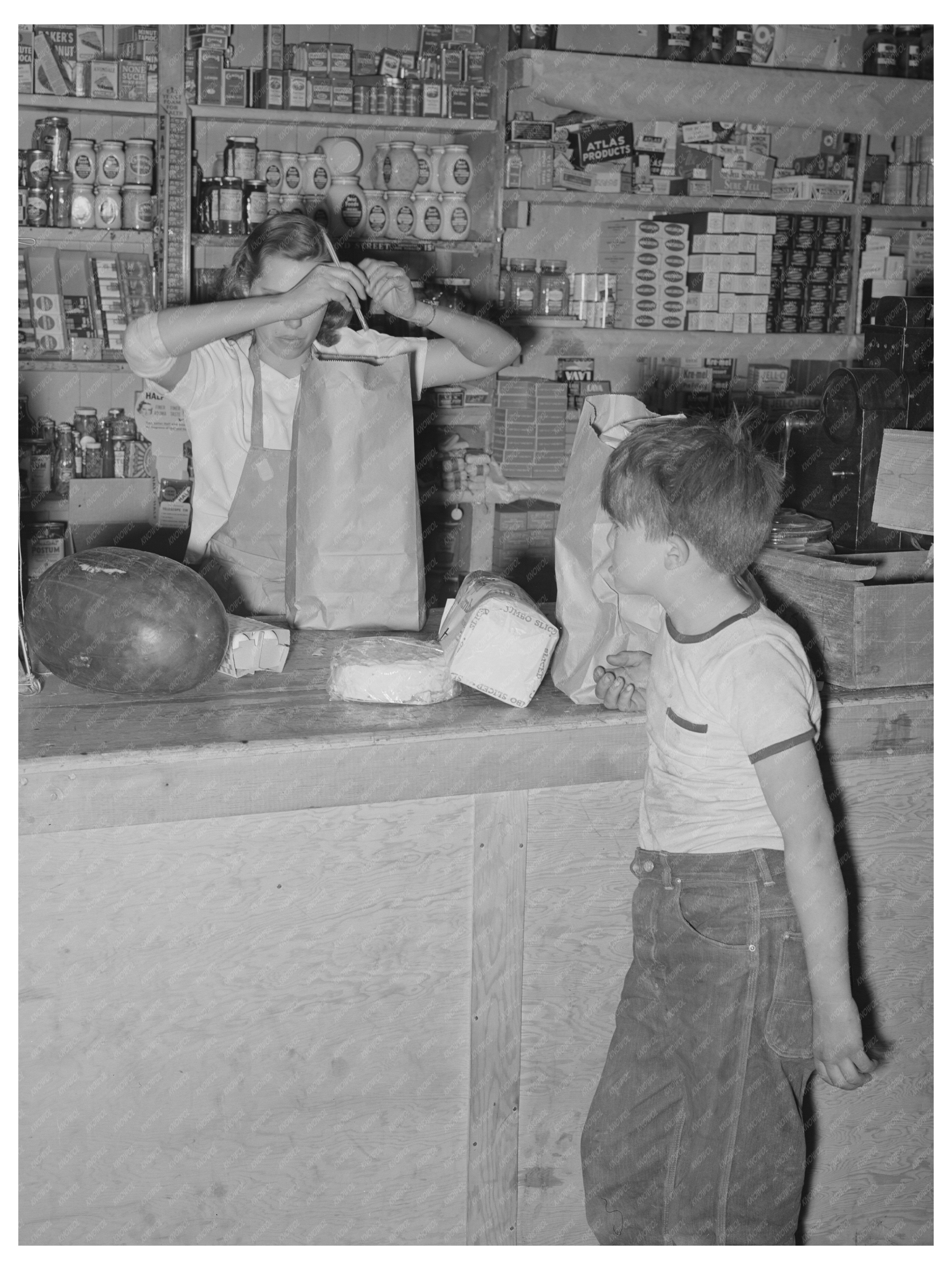 Vintage 1940 Commissary Scene in Mogollon New Mexico